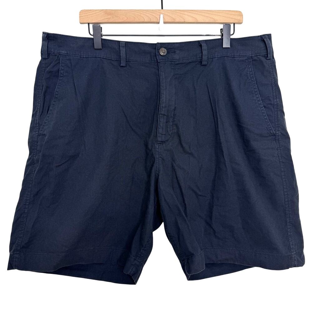 Abercombie & Fitch Men’s Navy Blue Woven Chino Shorts 7" Stretch Size 38